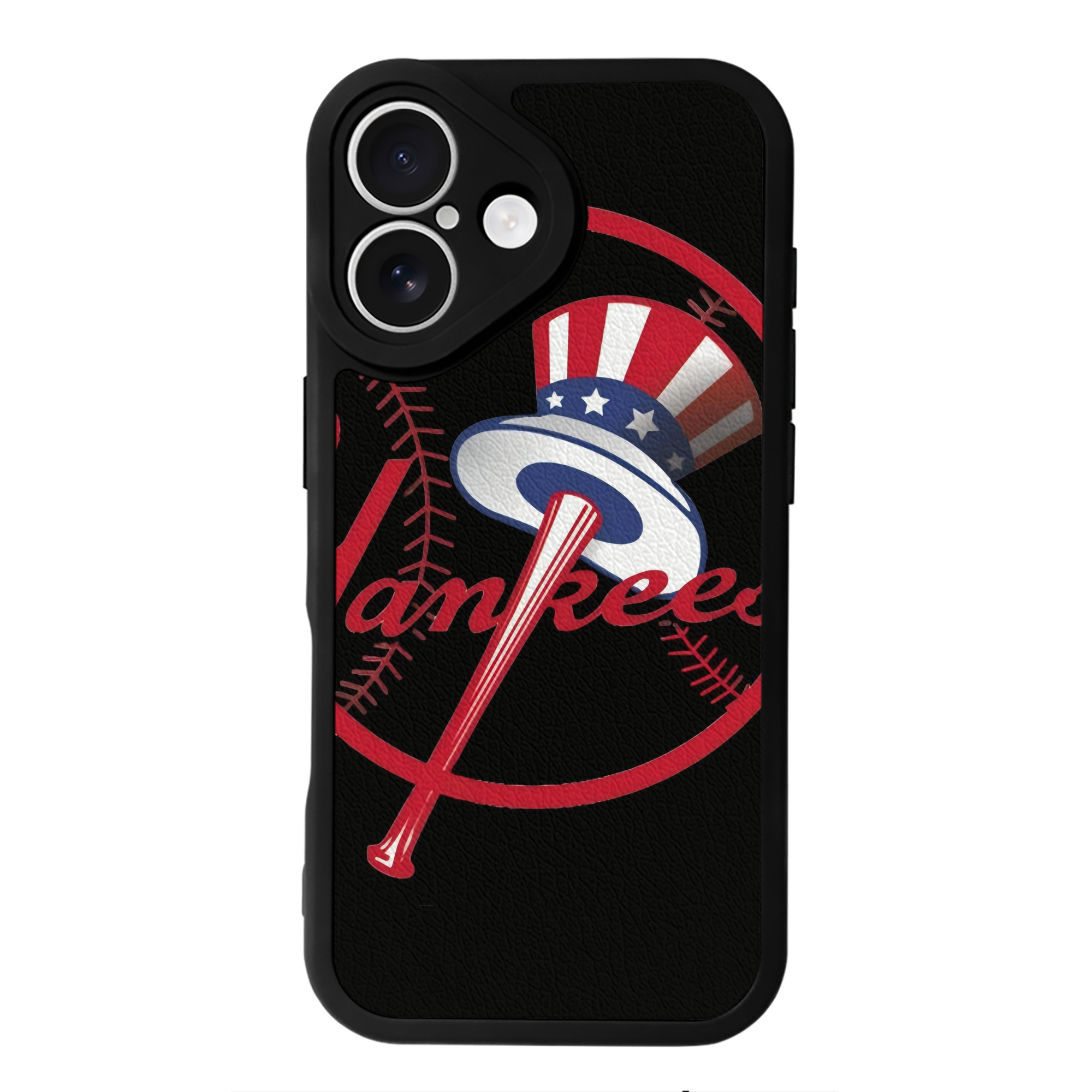 New York Yankees 188 IPhone 16 Silicone Leather Case – UV Print, Lambskin Texture – Perfect Fit, Wireless Charging Compatible, Scratch Resistant, Precise Cutouts – Stylish Protection For IPhone 16
